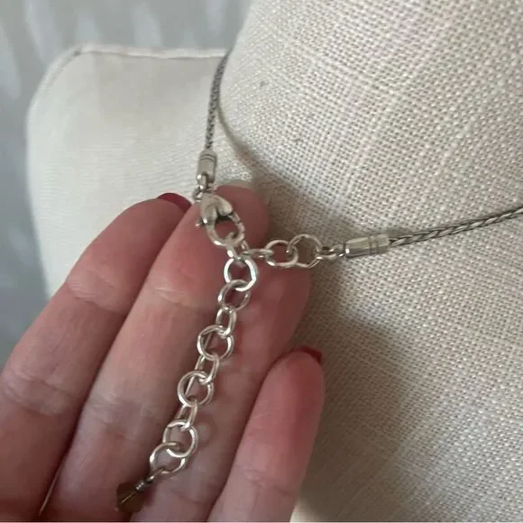 Brighton Silver Collar-Style Necklace with Organic Design - Picture 3 of 4